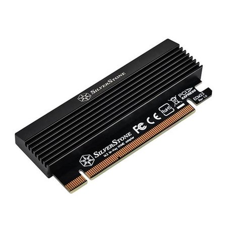 Silverstone SilverStone Technologies ECM23 Slim M.2 M Key PCIe NVMe Adapter to PCIe x4 with Integrated Heatsink ECM23